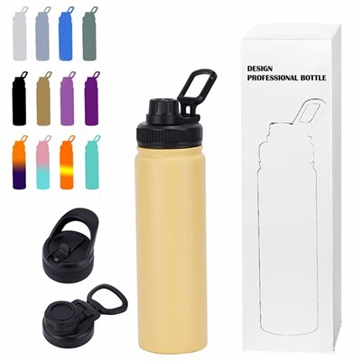 Sportstahlflasche aus Edelstahl mit Spout Deckel