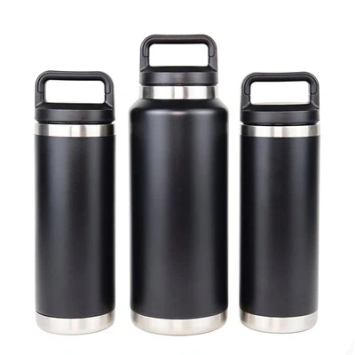 Hochwertige Edelstahlwasserflasche mit Griffdeckel